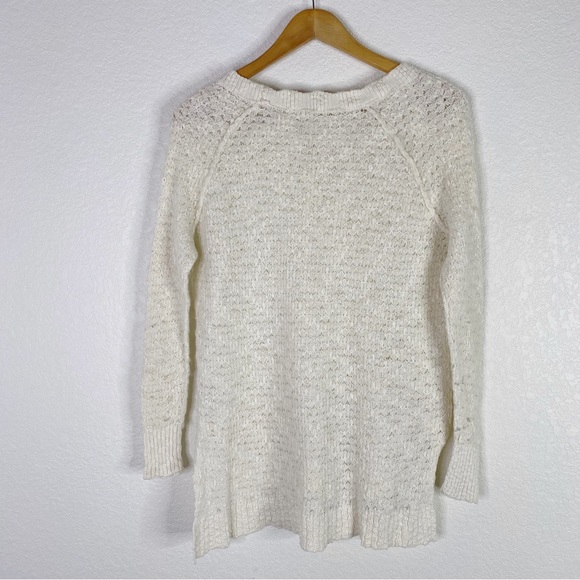Free People Ivory Textured Wool Blend Knit Pullover Sweater - Picture 8 of 8